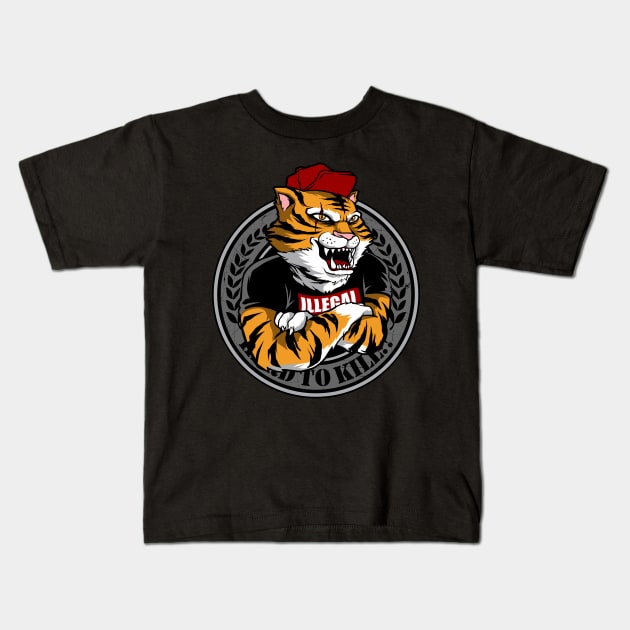 tiger clan Kids T-Shirt by spoilerinc